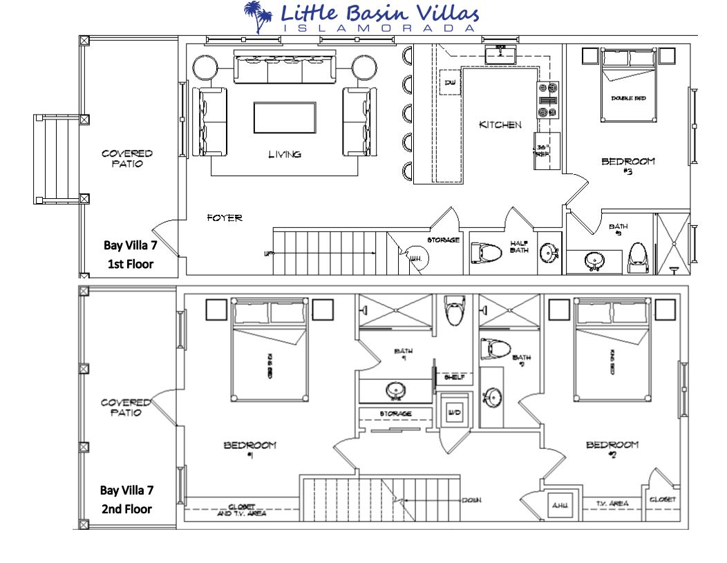 Floor Plan for Bay Villa 7