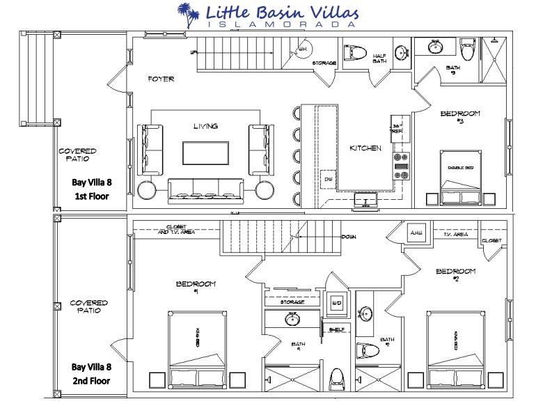 Floor Plan for Bay Villa 8