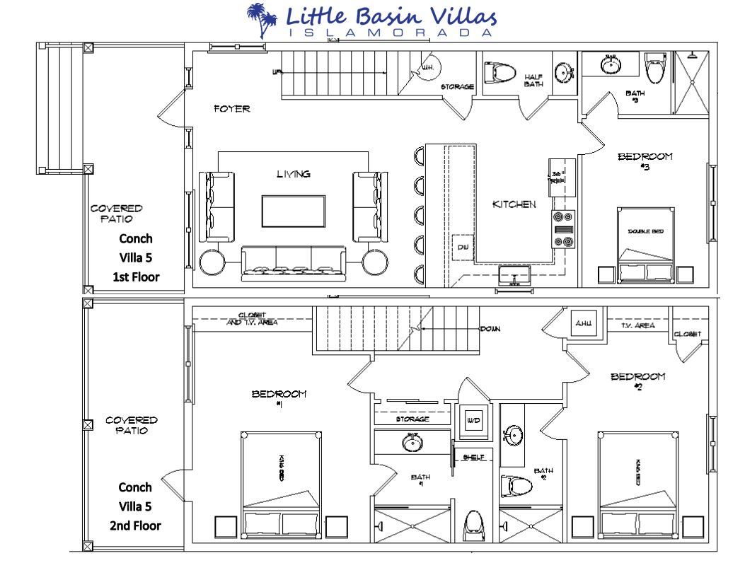 Floor Plan for Conch Villa 5