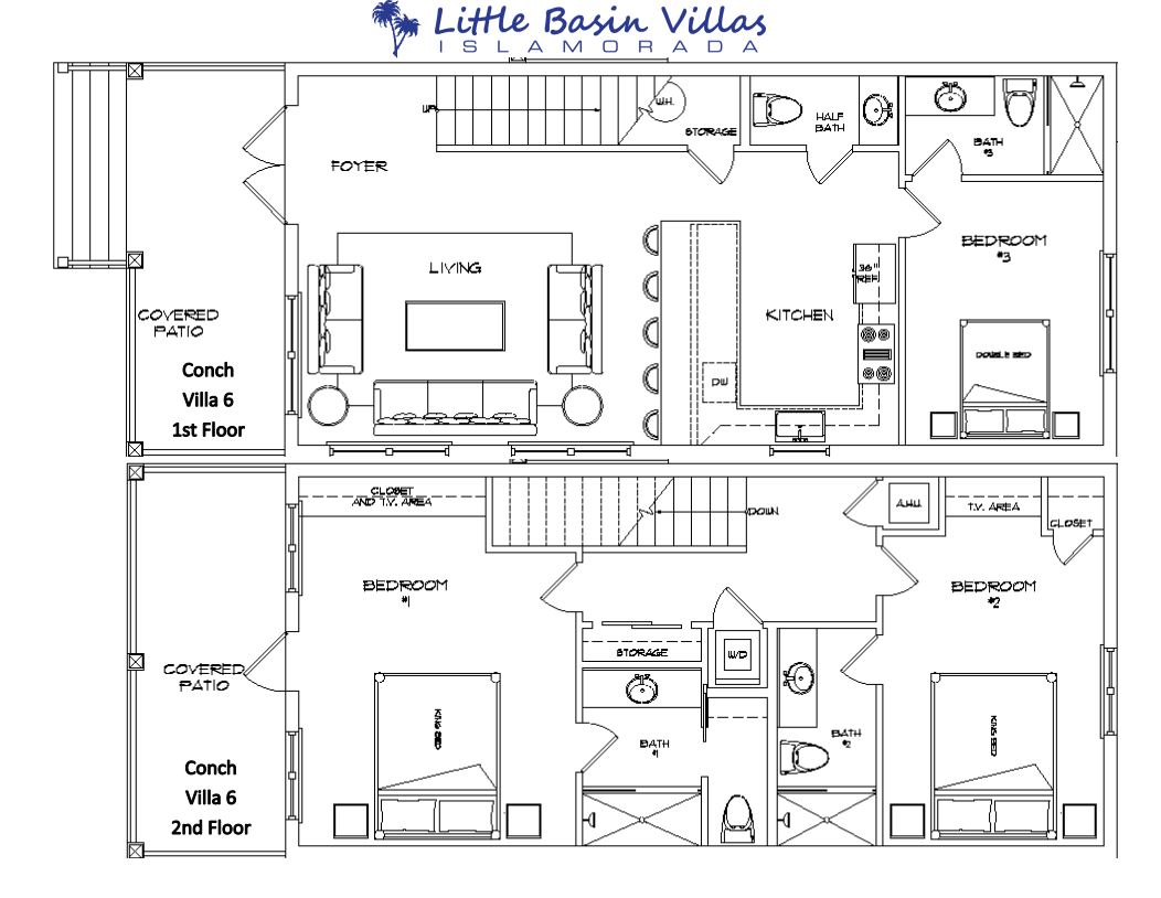 Floor Plan for Conch Villa 6