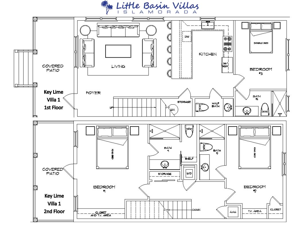 Floor Plan for Key Lime Villa 1